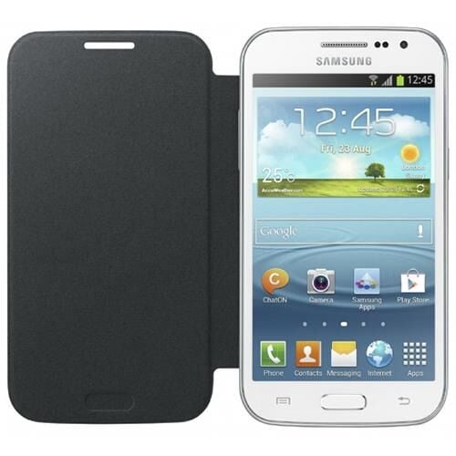 Galaxy Win i8552 ile Uyumlu Flip Cover Kılıf Siyah EF-FI855BSEGWW