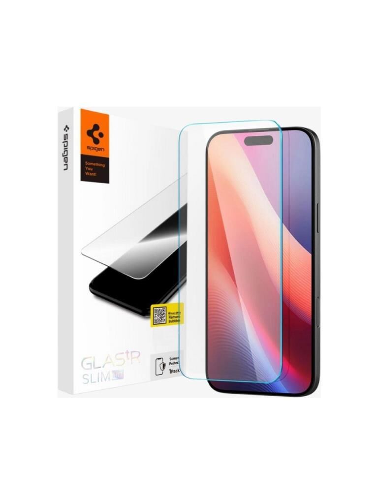Spigen iPhone 16 Plus / iPhone 15 Plus ile Uyumlu Cam Ekran Koruyucu Glas.tR Slim HD