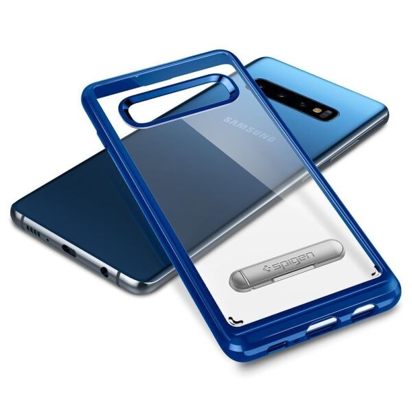Spigen Galaxy S10 ile Uyumlu Kılıf Ultra Hybrid S Prism Blue