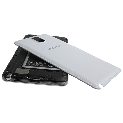 Galaxy Note 3 N9000 ile Uyumlu Arka Kapak Beyaz Renk