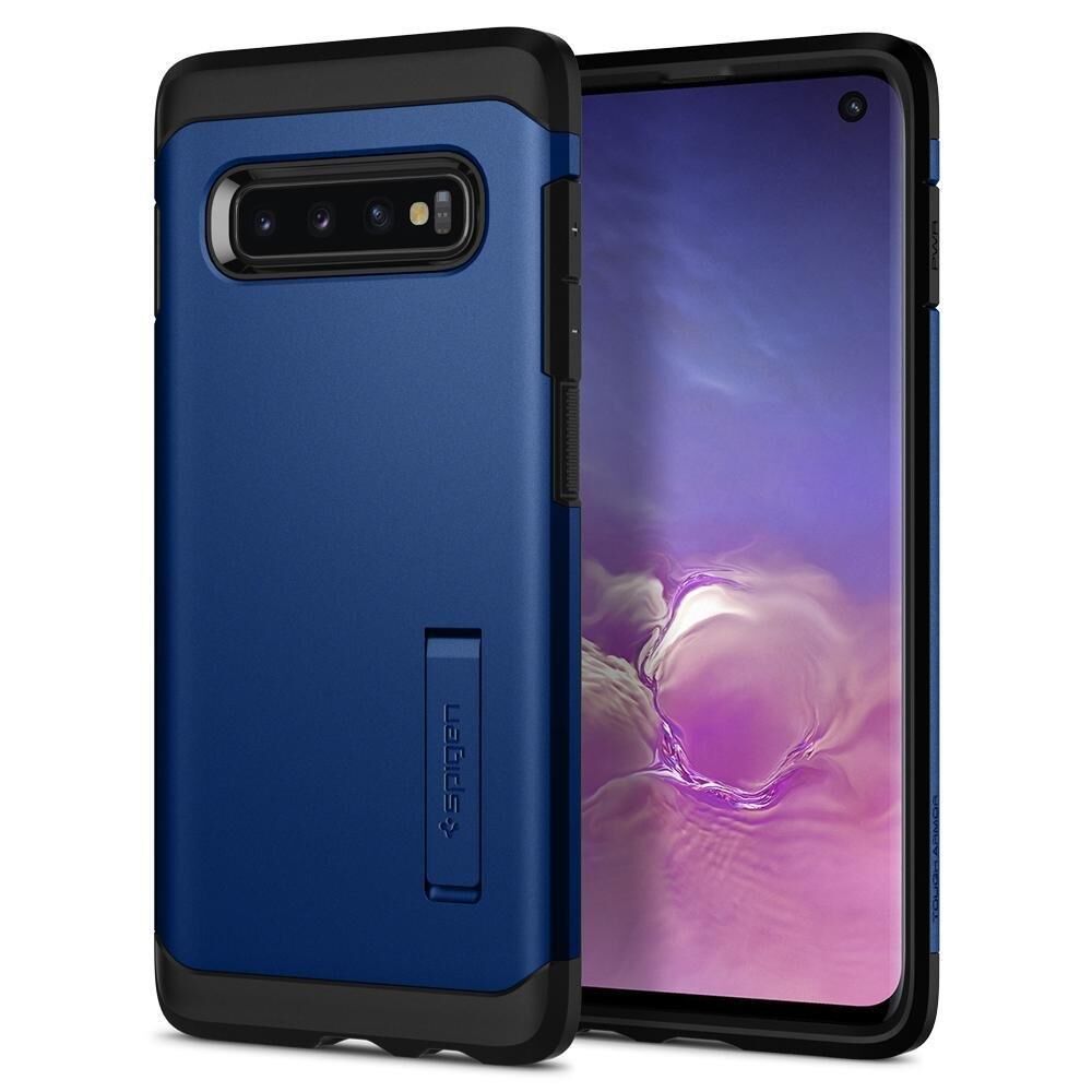Spigen Galaxy S10 ile Uyumlu Kılıf Tough Armor Prism Blue