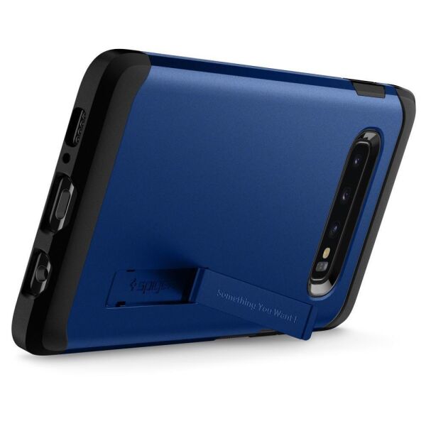 Spigen Galaxy S10 ile Uyumlu Kılıf Tough Armor Prism Blue