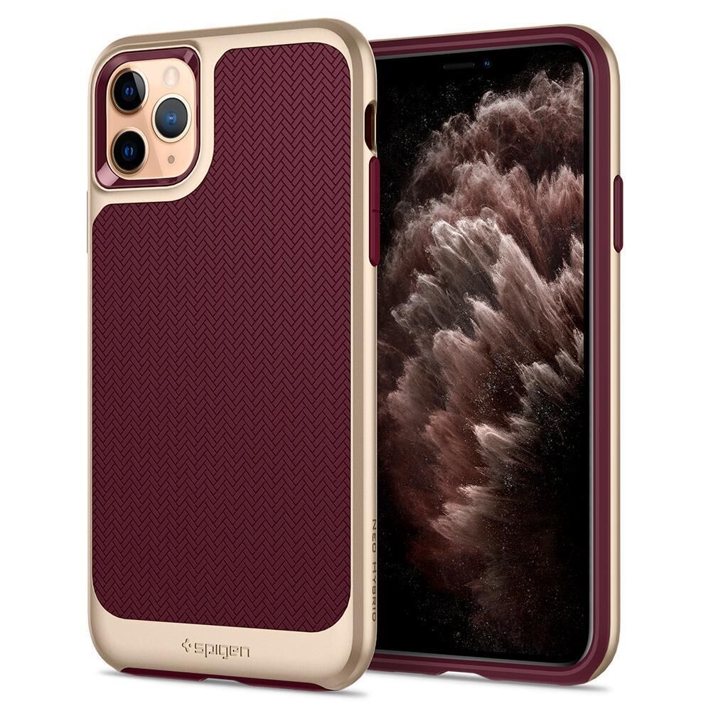 Spigen iPhone 11 Pro ile Uyumlu Kılıf Neo Hybrid Burgundy