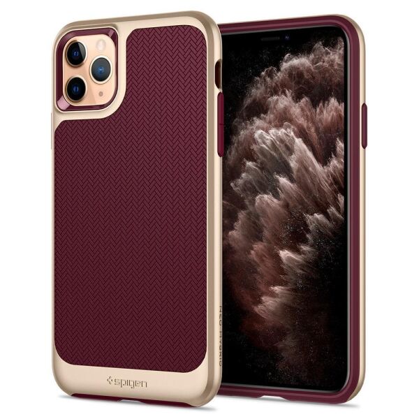 Spigen iPhone 11 Pro ile Uyumlu Kılıf Neo Hybrid Burgundy