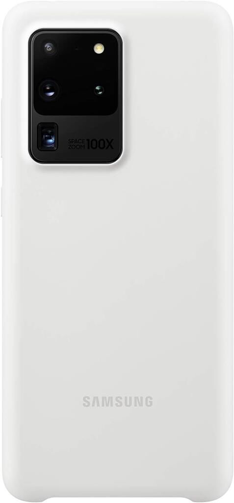 Galaxy S20 Ultra ile Uyumlu Silikon Kılıf Beyaz EF-PG988TWEGWW