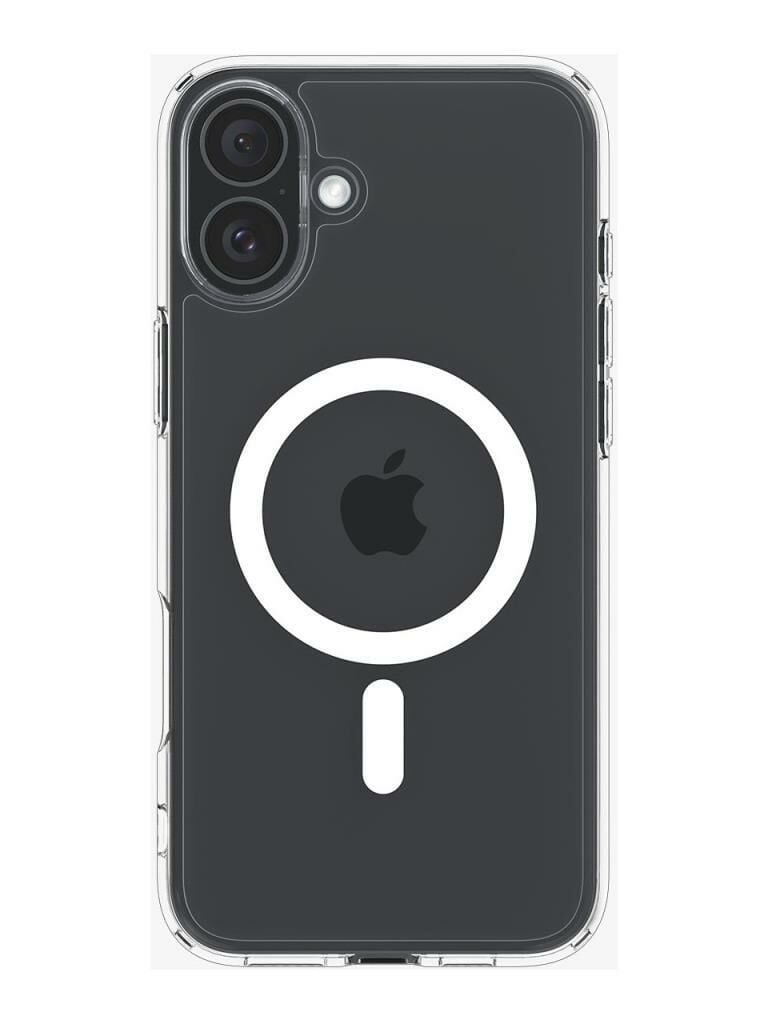 Spigen iPhone 16 Plus ile Uyumlu Kılıf Crystal Hybrid MagFit MagSafe Özellikli White