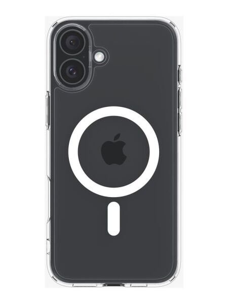 Spigen iPhone 16 Plus ile Uyumlu Kılıf Crystal Hybrid MagFit MagSafe Özellikli White