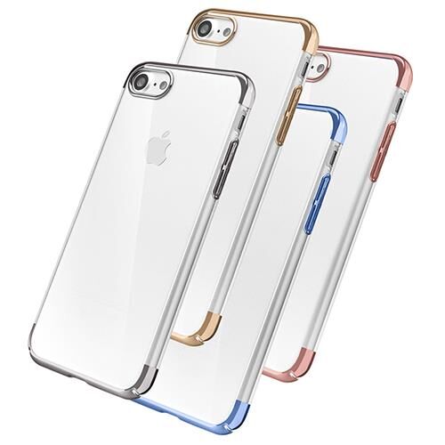 Baseus Glitter Case iPhone 7 / 8 ile Uyumlu Silikon Kılıf Roze Gold