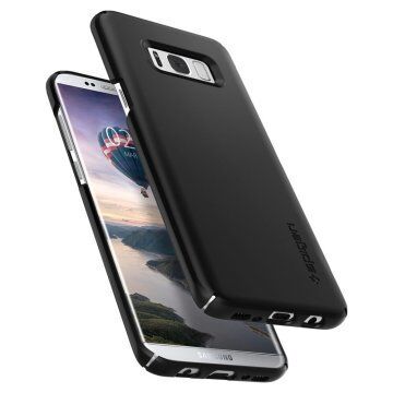Spigen Galaxy S8 ile Uyumlu Kılıf Thin Fit Black