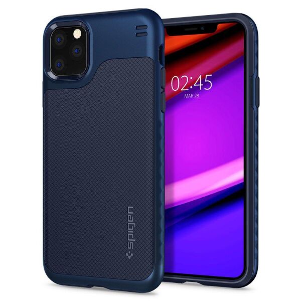 Spigen iPhone 11 Pro Max ile Uyumlu Kılıf Hybrid NX Denim Blue