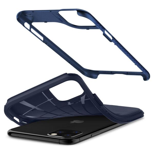 Spigen iPhone 11 Pro Max ile Uyumlu Kılıf Hybrid NX Denim Blue
