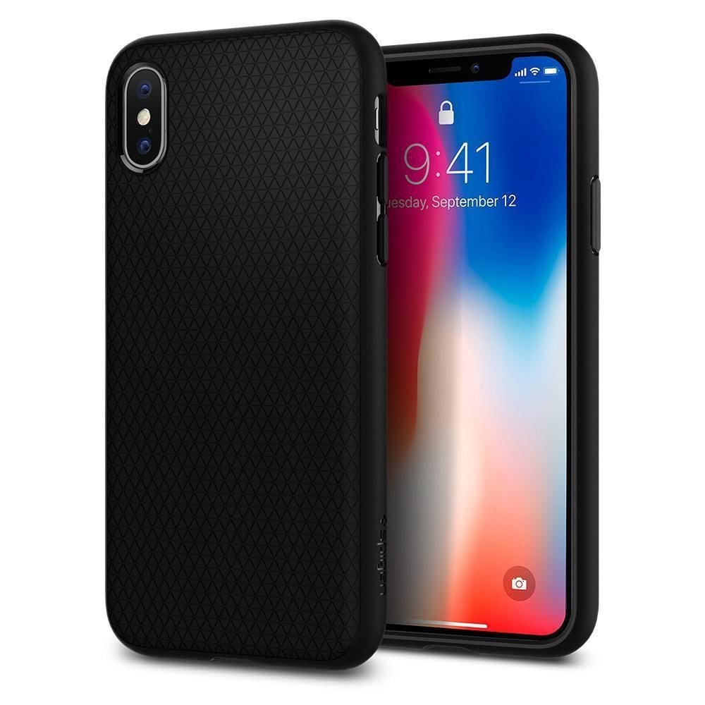 Spigen iPhone XS ile Uyumlu Kılıf Liquid Air Black