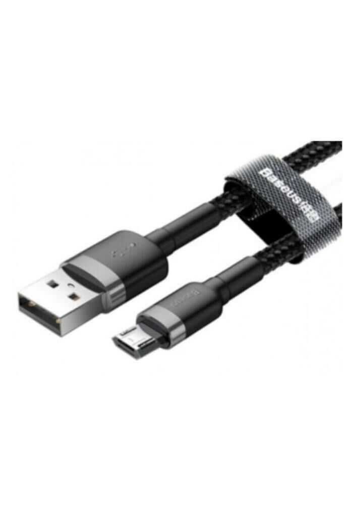 Baseus Cafule 2.0A Micro USB 3M Şarj Kablosu CAMKLF-HG1 Siyah Gri (Out)