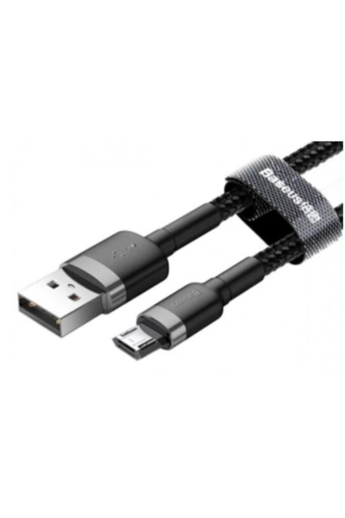 Baseus Cafule 2.0A Micro USB 3M Şarj Kablosu CAMKLF-HG1 Siyah Gri (Out)