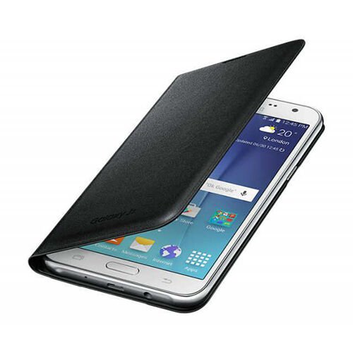 Galaxy J7 ile Uyumlu Flip Wallet Kılıf Siyah EF-WJ700BBEGWW (Out)
