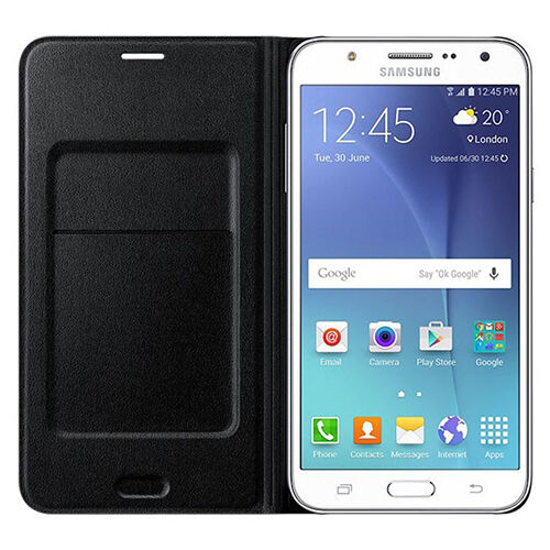 Galaxy J7 ile Uyumlu Flip Wallet Kılıf Siyah EF-WJ700BBEGWW (Out)