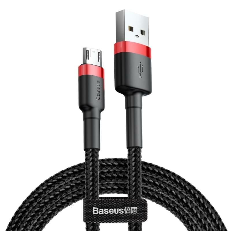 Baseus Cafule 2.4A Micro USB 1 Metre Şarj Kablosu Siyah