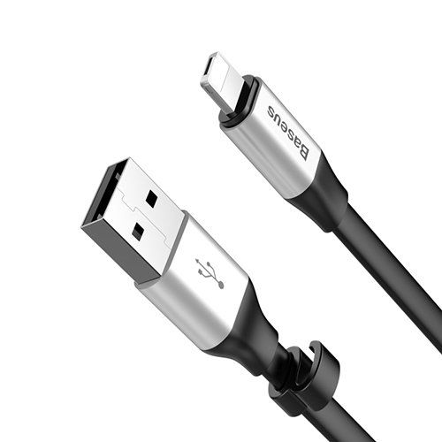 Baseus Two-in-one Portable Cable Micro Usb + Lightning Tek Kablo Gümüş