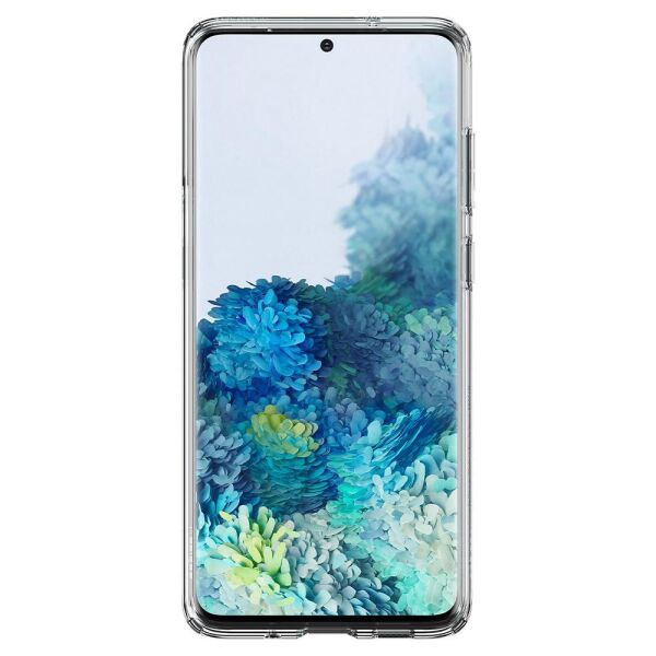Spigen Galaxy S20 Plus ile Uyumlu Kılıf Liquid Crystal 4 Tarafı Tam Koruma Crystal Clear