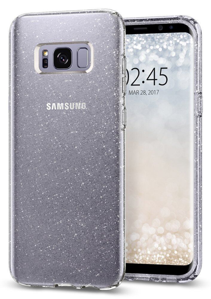Spigen Galaxy S8 ile Uyumlu Kılıf Liquid Crystal Glitter Crystal Quartz