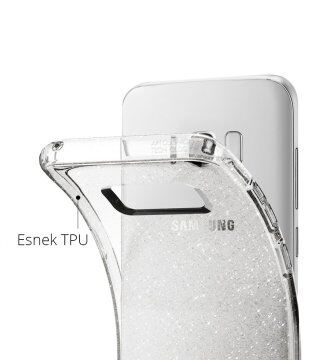 Spigen Galaxy S8 ile Uyumlu Kılıf Liquid Crystal Glitter Crystal Quartz