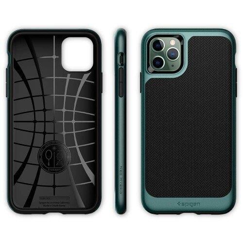 Spigen iPhone 11 Pro ile Uyumlu Kılıf Neo Hybrid Midnight Green