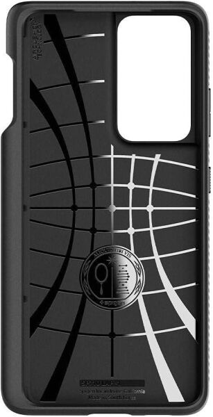 Spigen Galaxy S21 Ultra ile Uyumlu ince Kılıf Liquid Air Hava Kanalı Teknolojisi™ Askeri Sınıf Koruma Dokulu Yüzey Kapak Matte Black