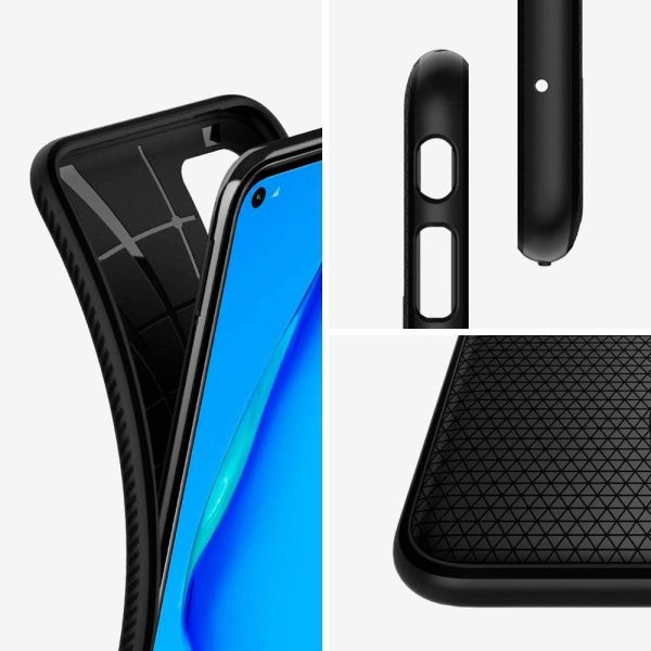 Spigen P40 Lite ile Uyumlu Kılıf Liquid Air Black