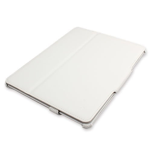 iPad 4 ile Uyumlu Hakiki Deri Kılıf Lenouveau Marka Beyaz Renk