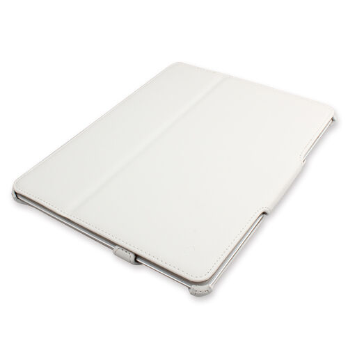 iPad 4 ile Uyumlu Hakiki Deri Kılıf Lenouveau Marka Beyaz Renk