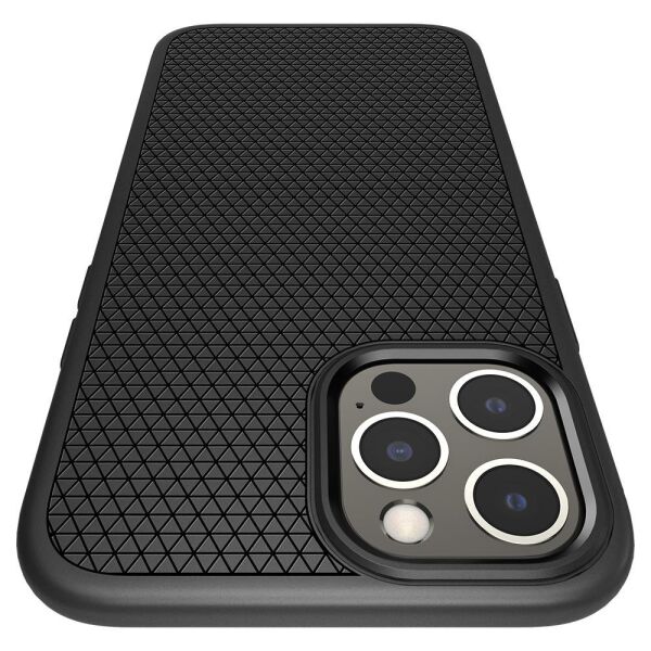 Spigen iPhone 12 Pro Max ile Uyumlu Kılıf Liquid Air Matte Black