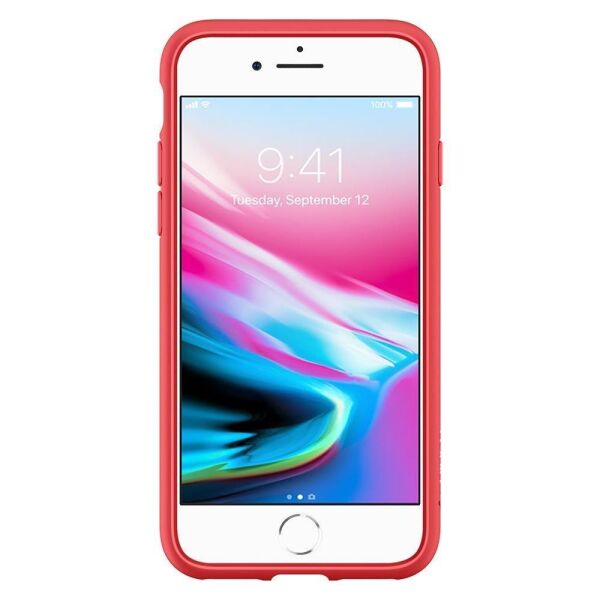 Spigen iPhone SE 2020 Uyumlu ile Uyumlu Kılıf Ultra Hybrid 2 Crimson Red
