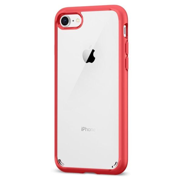 Spigen iPhone SE 2020 Uyumlu ile Uyumlu Kılıf Ultra Hybrid 2 Crimson Red