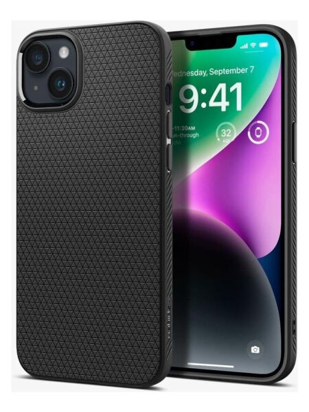 Spigen iPhone 14 / iPhone 13 ile Uyumlu Kılıf Liquid Air Matte Black