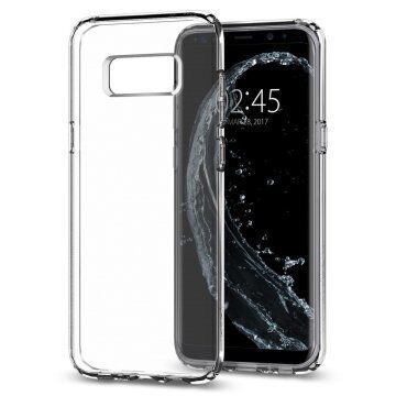 Spigen Galaxy S8 ile Uyumlu Kılıf Liquid Crystal 4 Tarafı Koruma Crystal Clear