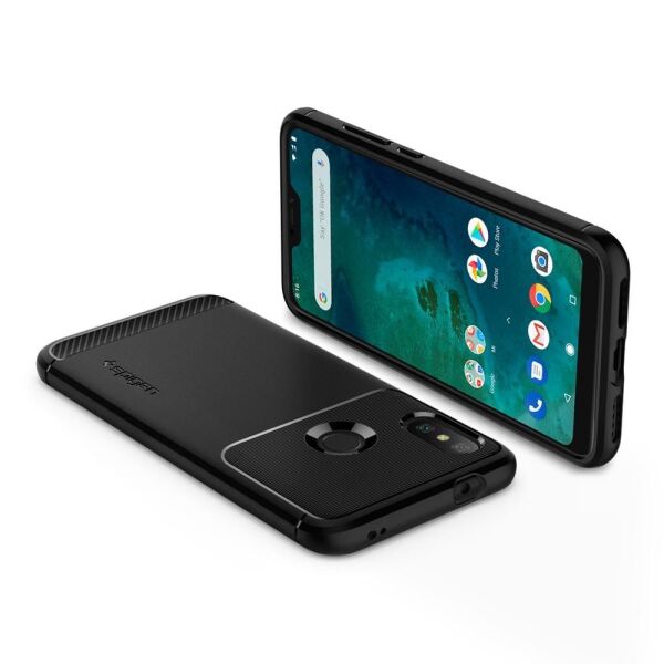 Spigen Mi A2 Lite / Redmi 6 Pro ile Uyumlu Kılıf Rugged Armor Matte Black