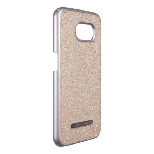 Galaxy S6 Edge ile Uyumlu Zirkon Arka Kapak Gold