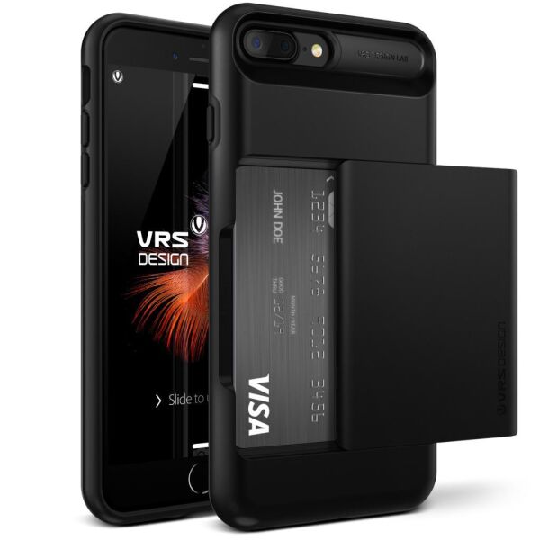 VRSDESIGN iPhone 7 Plus ile Uyumlu Damda Glide Series Kılıf Black