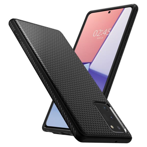 Spigen Galaxy Note 20 ile Uyumlu Kılıf Liquid Air Black