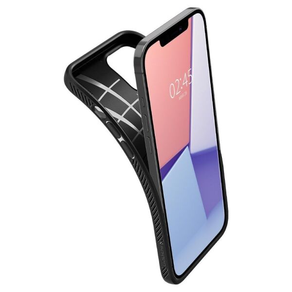 Spigen iPhone 12 / iPhone 12 Pro ile Uyumlu Kılıf Liquid Air Matte Black