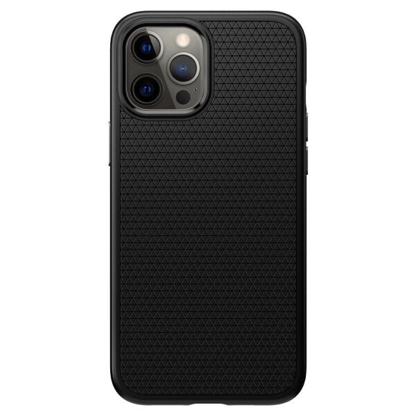 Spigen iPhone 12 / iPhone 12 Pro ile Uyumlu Kılıf Liquid Air Matte Black