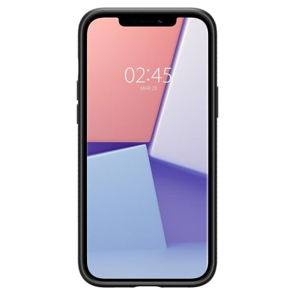 Spigen iPhone 12 / iPhone 12 Pro ile Uyumlu Kılıf Liquid Air Matte Black