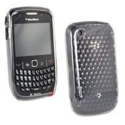 BlackBerry 9300 3G ile Uyumlu Şeffaf Silikon Kılıf Siyah