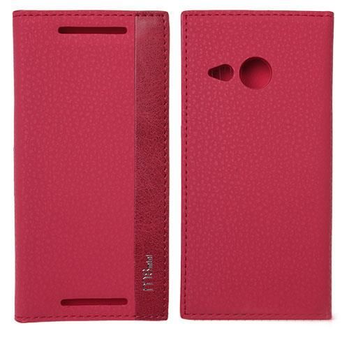 One M8 Mini ile Uyumlu Magnum Serisi Yan Model Kapaklı Kılıf Kırmızı