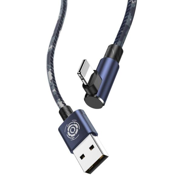 Baseus Camouflage İphone Oyun-Data ve Şarj Kablosu 2.4A 1M Mavi