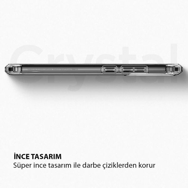 Spigen Redmi Note 8 ile Uyumlu Kılıf Crystal Shell Crystal Clear