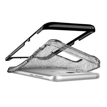 Spigen Galaxy S8 Plus ile Uyumlu Kılıf Neo Hybrid Crystal Glitter Space Quartz