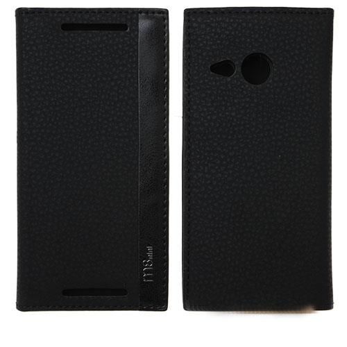 One M8 Mini ile Uyumlu Magnum Serisi Yan Model Kapaklı Kılıf Siyah