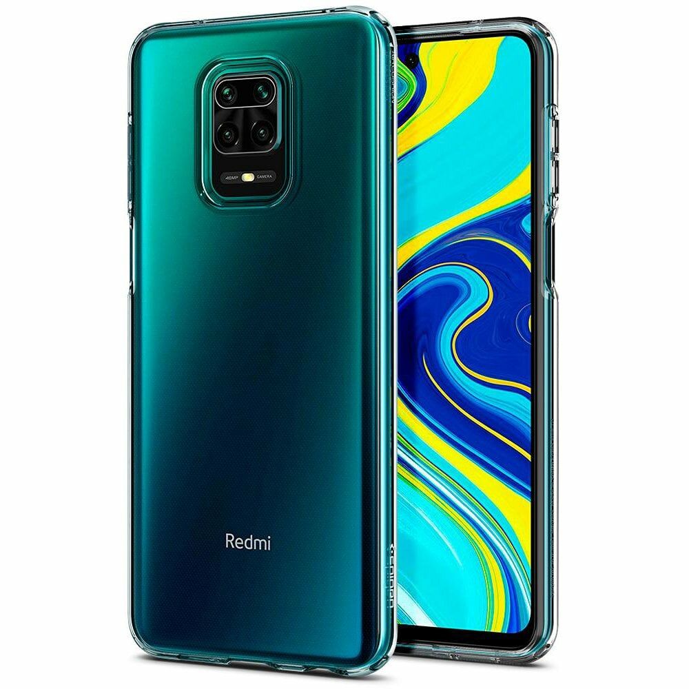 Spigen Redmi Note 9S / Note 9 Pro Max / Note 9 Pro ile Uyumlu Kılıf Liquid Crystal 4 Tarafı Tam Koruma Crystal Clear