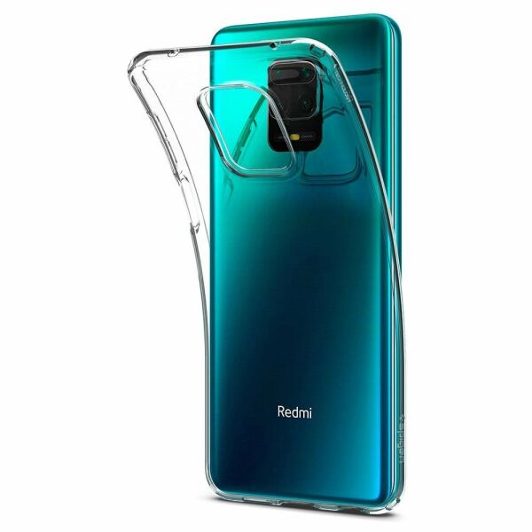 Spigen Redmi Note 9S / Note 9 Pro Max / Note 9 Pro ile Uyumlu Kılıf Liquid Crystal 4 Tarafı Tam Koruma Crystal Clear